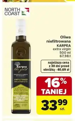 Carrefour Oliwa niefiltrowana Karpea extra virgin oferta
