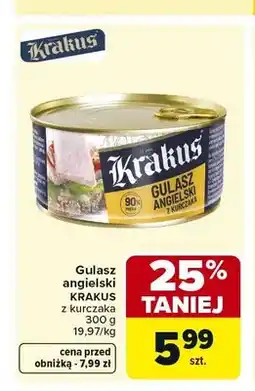 Carrefour Gulasz angielski z kurczaka Krakus oferta