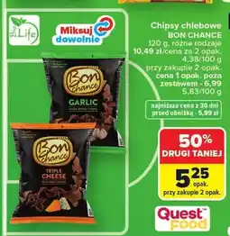 Carrefour Chipsy chlebowe BON CHANCE Garlic oferta