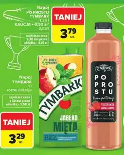 Carrefour Napój Po Prostu Kompotowy truskawka aronia jabłko Tymbark oferta