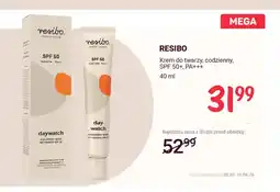 Rossmann Krem do twarzy codzienny RESIBO SPF 50+ PA+++ oferta