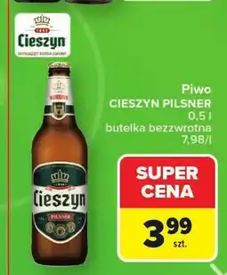 Carrefour Piwo Cieszyn Pilsner butelka bezzwrotna oferta