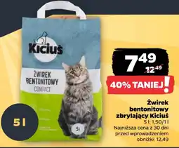 Netto Kiciuś Żwirek bentonitowy zbrylający oferta