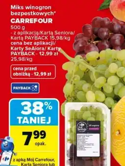 Carrefour Carrefour Miks winogron bezpestkowych oferta