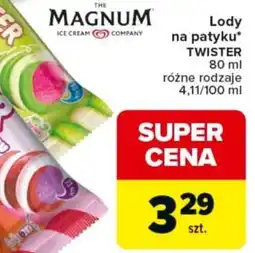 Carrefour Magnum Lody na patyku Twister oferta