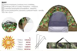 BetterStyle Namiot kempingowy 3-osobowy moro z moskitierą oferta