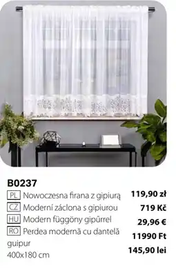 BetterStyle Nowoczesna firana z gipiurą oferta