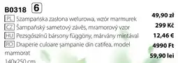 BetterStyle Szampańska zasłona welurowa, wzór marmurek oferta