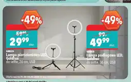 Biedronka Lampa podłogowa LED Goldlux do selfie 36cm USB SANICO oferta