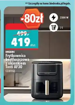 Biedronka Frytkownica beztłuszczowa z okienkiem DREAME Tasti AF30 czarna oferta