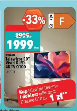 Biedronka Telewizor 50 DREAME Vivid QLED 4K TV Q100 czarny oferta