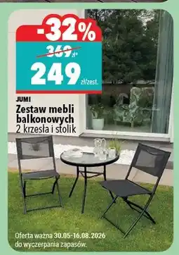 Biedronka Zestaw mebli balkonowych 2 krzesła i stolik Jumi oferta