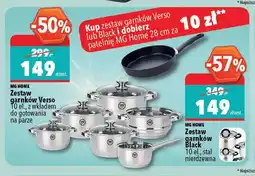 Biedronka Zestaw garnków Black MG HOME 10 el. stal nierdzewna oferta
