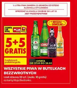 Biedronka Wszystkie piwa w butelkach bezzwrotnych oferta