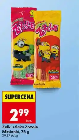 Biedronka Żelki sticks Zozole Minionki oferta