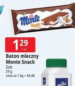 E.Leclerc Zott Baton mleczny Monte Snack oferta