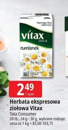 E.Leclerc Vitax Herbata ekspresowa ziołowa oferta