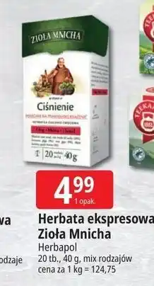 E.Leclerc Herbapol Zioła Mnicha Herbata ekspresowa oferta