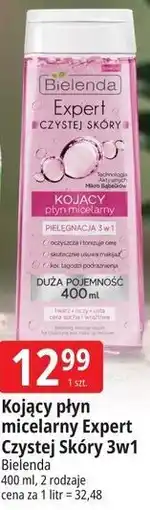 E.Leclerc Bielenda Kojący płyn micelarny Expert Czystej Skóry 3w1 oferta