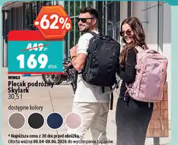Biedronka WINGS Plecak podróżny Skylark oferta