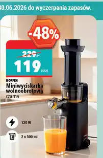 Biedronka Hoffen Miniwyciskarka wolnoobrotowa czarna oferta