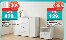 Biedronka Meblomaster Komoda i szafka nocna oferta
