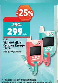 Biedronka Walkie talkie Cyfrowe Kreacje z funkcją wideorozmowy oferta