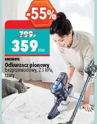 Biedronka GREENOTE Odkurzacz pionowy bezprzewodowy, 23 kPa, szary oferta