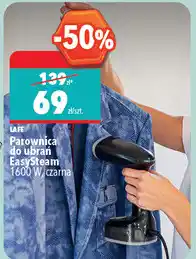 Biedronka LAFE Parownica do ubrań EasySteam 1600 W, czarna oferta