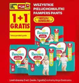 Biedronka Wszystkie pieluchomajtki pampers pants oferta