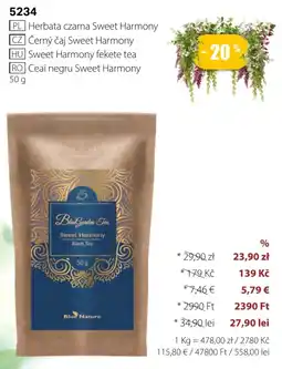 BetterStyle Blue Nature Herbata czarna Sweet Harmony oferta