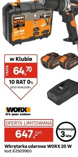 Leroy Merlin Worx Wkrętarka udarowa 20 V oferta
