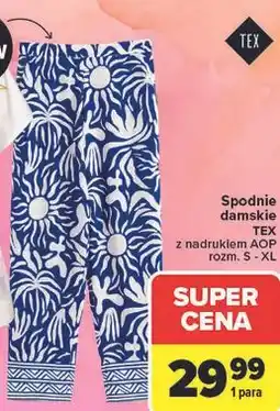 Carrefour Spodnie damskie TEX z nadrukiem AOP oferta
