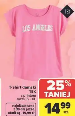 Carrefour T-shirt damski TEX z printem oferta