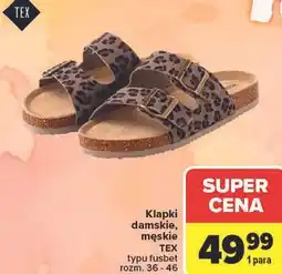 Carrefour Klapki damskie, męskie TEX typu fusbet oferta