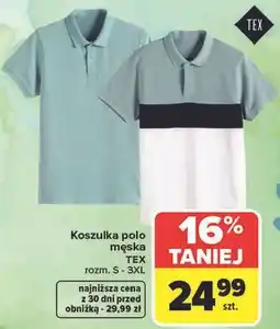 Carrefour Koszulka polo męska TEX oferta