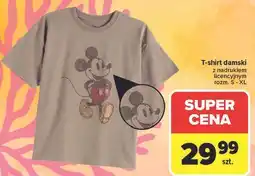 Carrefour T-shirt damski z nadrukiem licencyjnym TEX oferta
