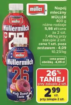 Carrefour Müller Müllermilch Napój mleczny oferta
