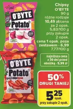 Carrefour Chipsy O'BYTE oferta