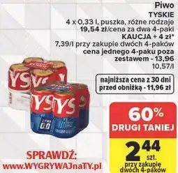 Carrefour Piwo Tyskie oferta