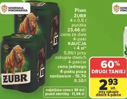 Carrefour Piwo Żubr oferta