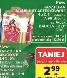 Carrefour Piwo Kasztelan Jasne, Niepasteryzowane oferta