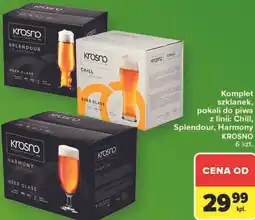 Carrefour Komplet szklanek, pokali do piwa z linii: Chill, Splendour, Harmony KROSNO oferta