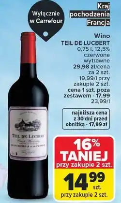 Carrefour Wino TEIL DE LUCBERT oferta
