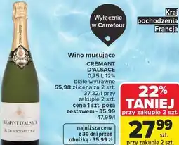 Carrefour Wino musujące CRÉMANT D'ALSACE oferta