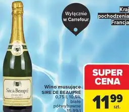 Carrefour Wino musujące SIRE DE BEAUPRÉ oferta