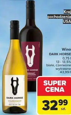 Carrefour Wino DARK HORSE oferta
