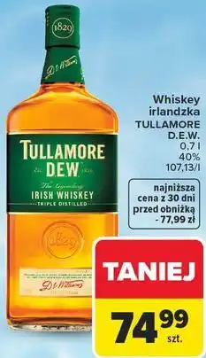 Carrefour Whiskey irlandzka TULLAMORE D.E.W oferta