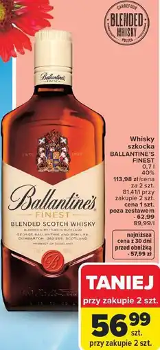 Carrefour Whisky szkocka BALLANTINE'S FINEST oferta