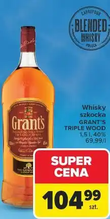 Carrefour Whisky szkocka GRANT'S TRIPLE WOOD oferta